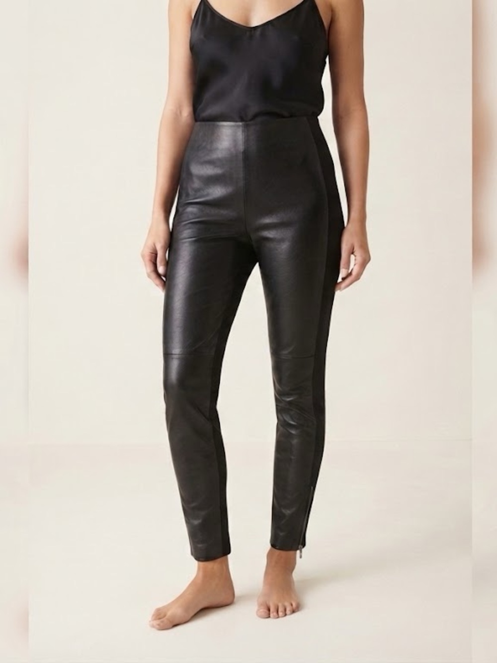 🔮 Vintage Danier Leather Panel Streetwear Pants | Grunge Whimsygoth  Size 8 🔮
